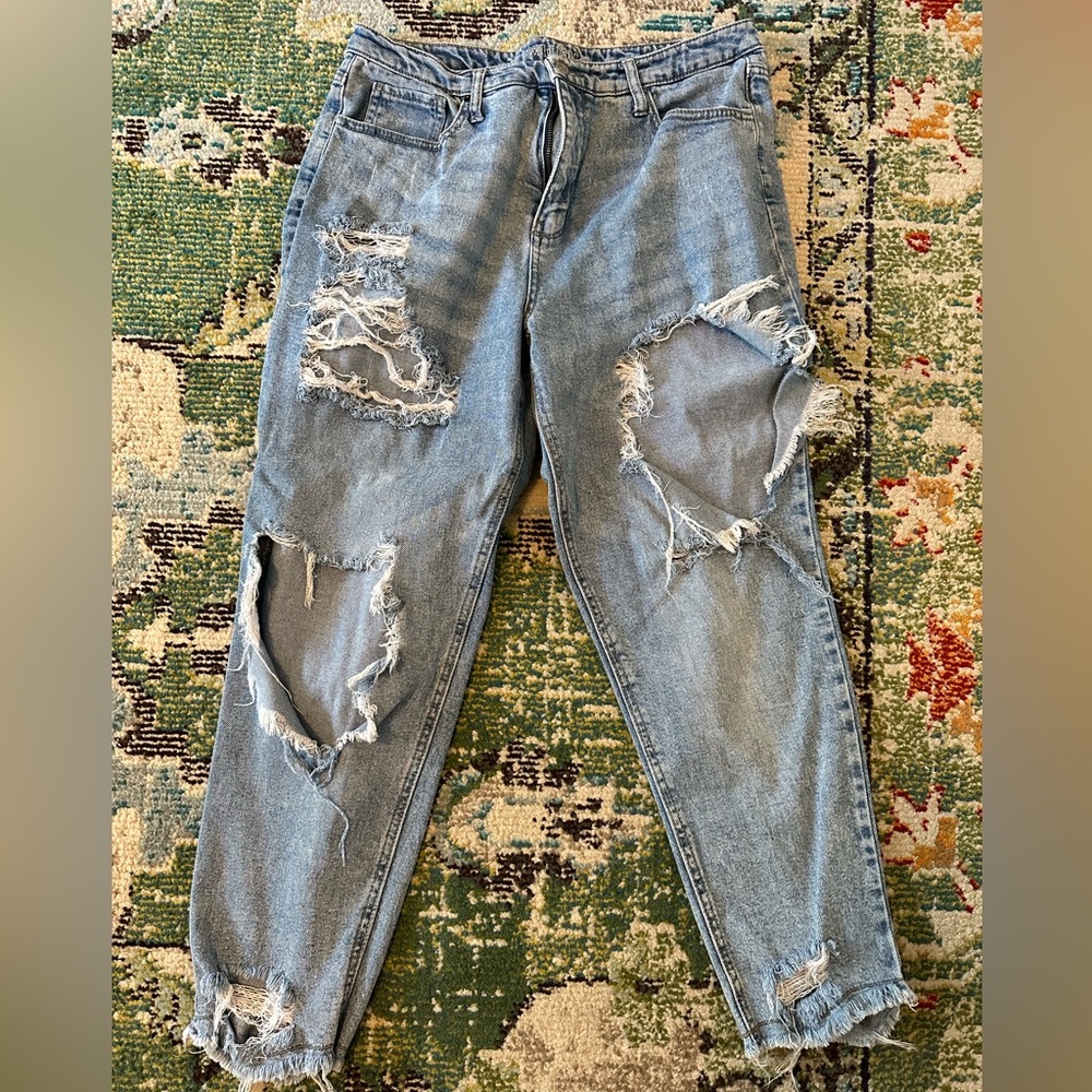 Distressed jeans